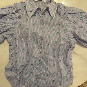 Balloon sleeve floral blouse